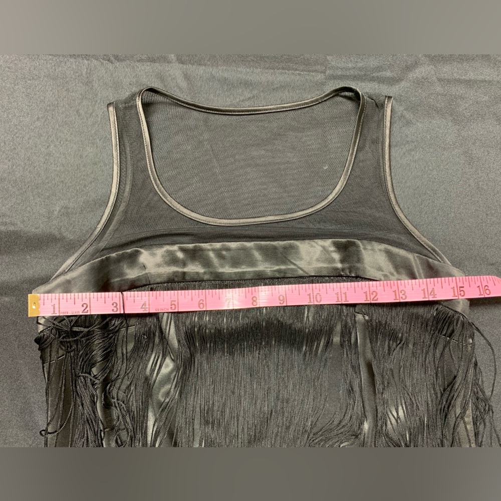 Limited Edition Black fringe flapper dress. Size S. Like New - Picture 4 of 8